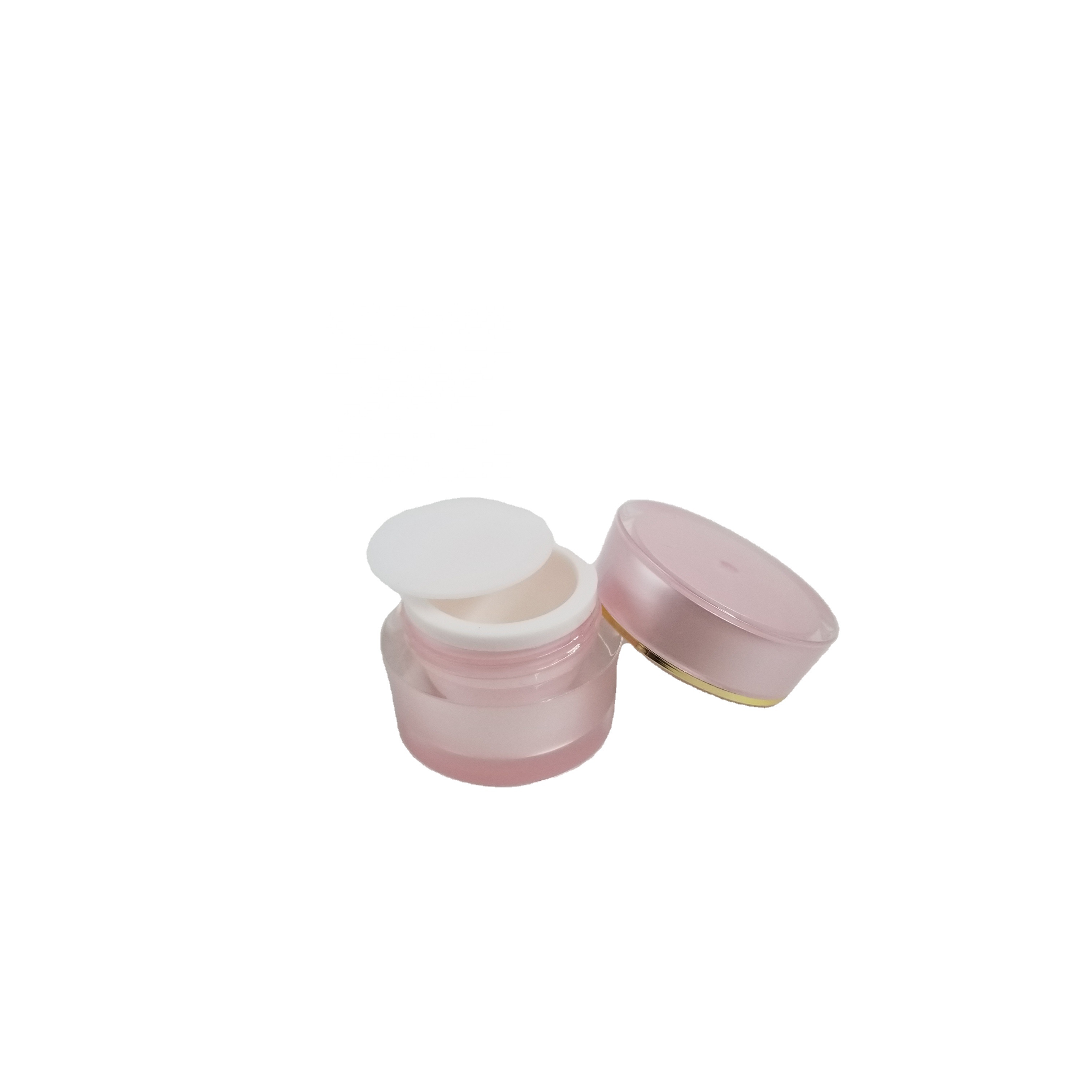 5g pink Acrylic cosmetic cream jar Travel cosmetic jar set