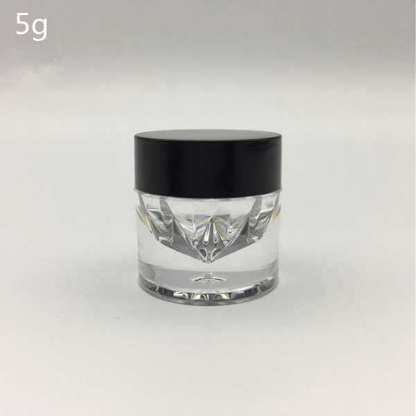 5g plastic PS diamond cream jar, eye cream jar, facial cream jar