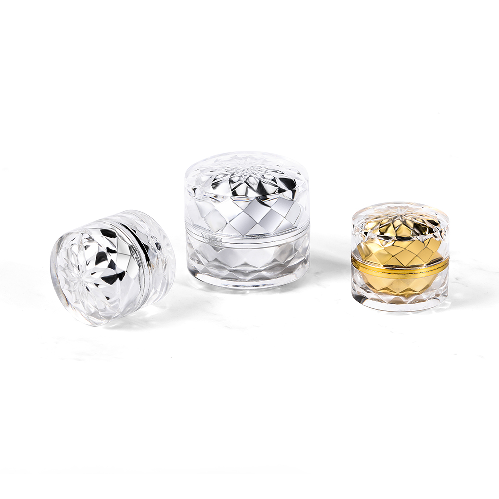 5g plastic acrylic luxury crystal cosmetic cream jar in stock