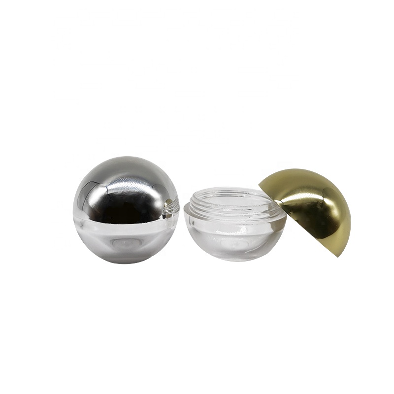 5g silver gold custom label cosmetic dispenser ball empty makeup container