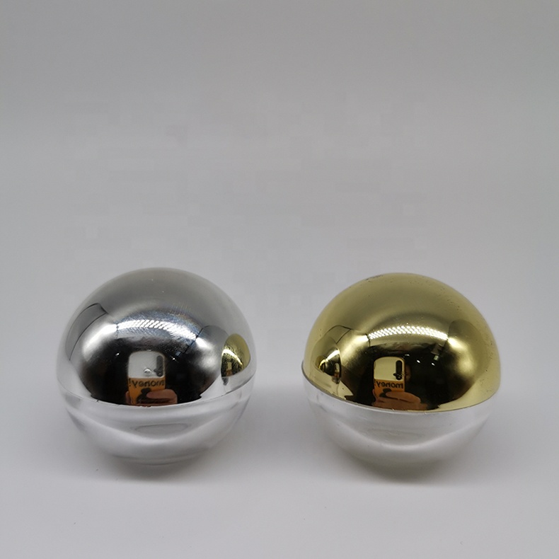 5g silver gold custom label cosmetic dispenser ball empty makeup container