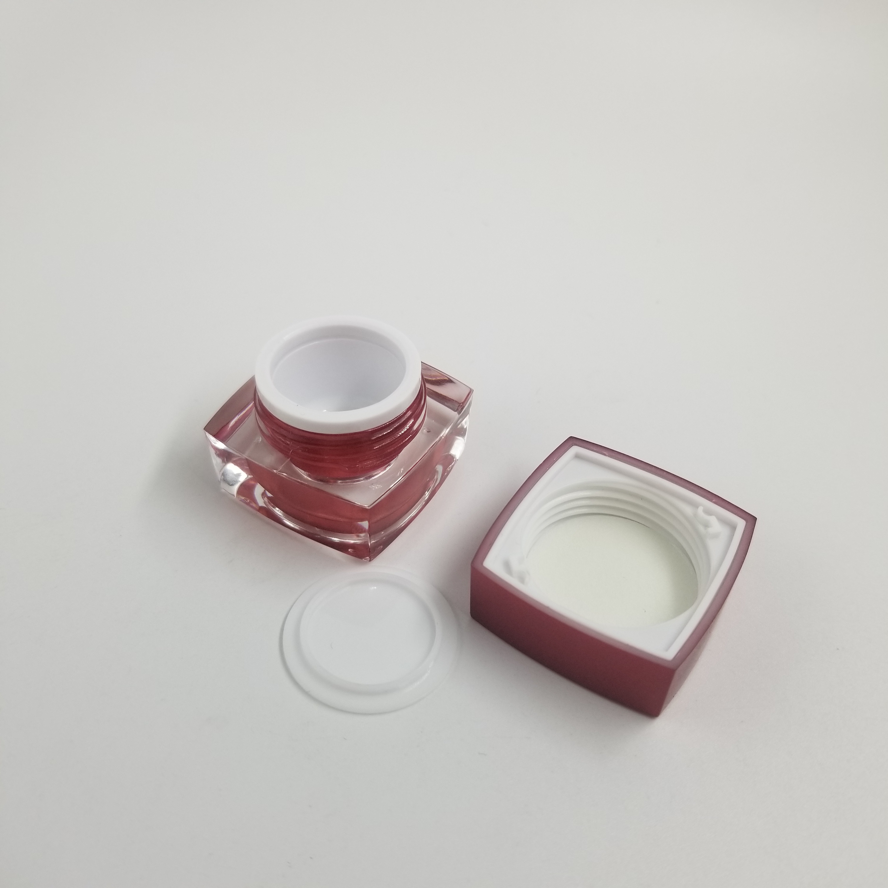 5g square Acrylic cream jars