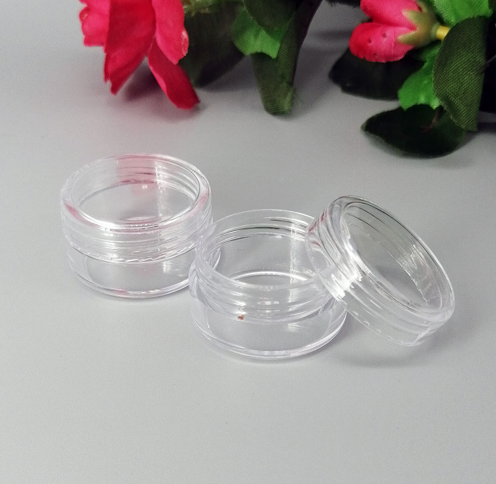5g transparent plastic cosmetic cream bottle mini sample filling empty bottle each color powder packaging container