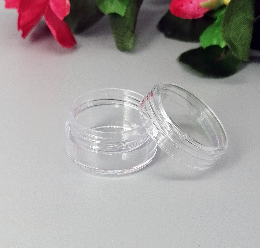 5g transparent plastic cosmetic cream bottle mini sample filling empty bottle each color powder packaging container