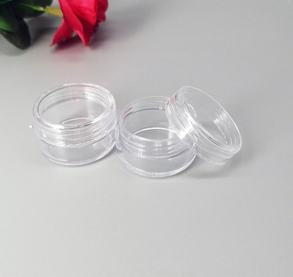 5g transparent plastic cosmetic cream bottle mini sample filling empty bottle each color powder packaging container