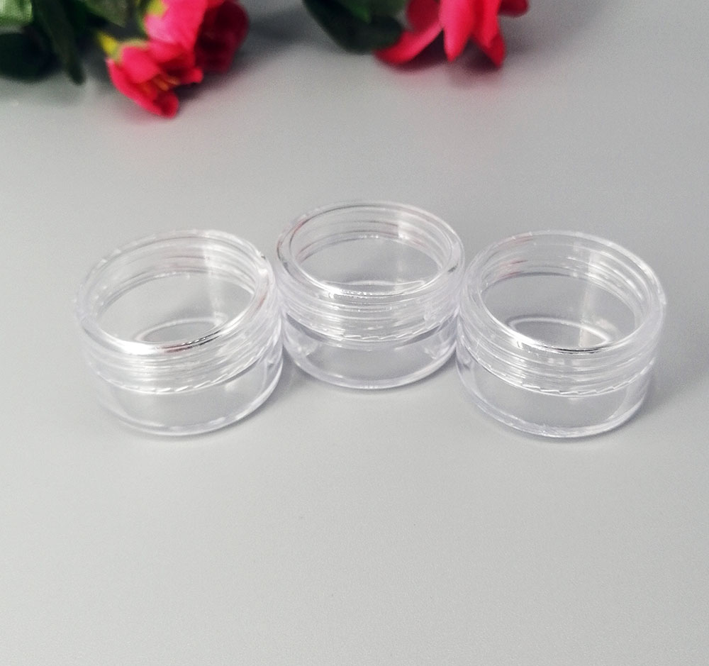 5g transparent plastic cosmetic cream bottle mini sample filling empty bottle each color powder packaging container
