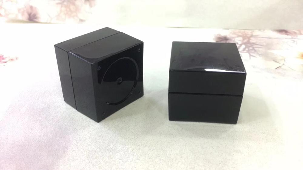 5g wholesale cheap acrylic empty square plastic black color nail gel polish jar custom cosmetic container