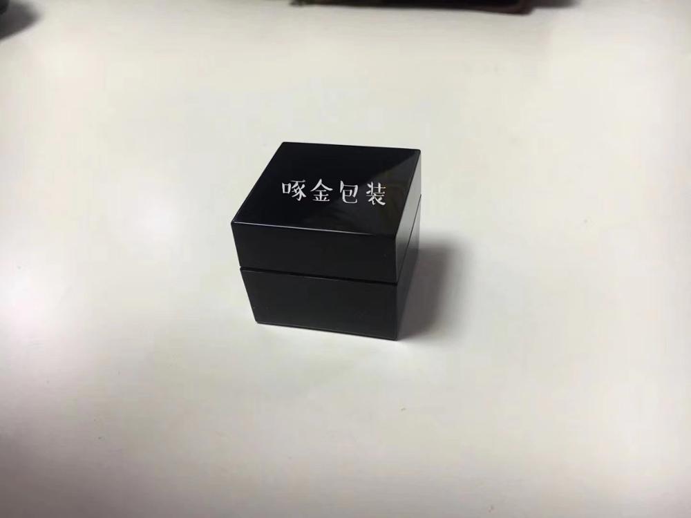 5g wholesale cheap acrylic empty square plastic black color nail gel polish jar custom cosmetic container