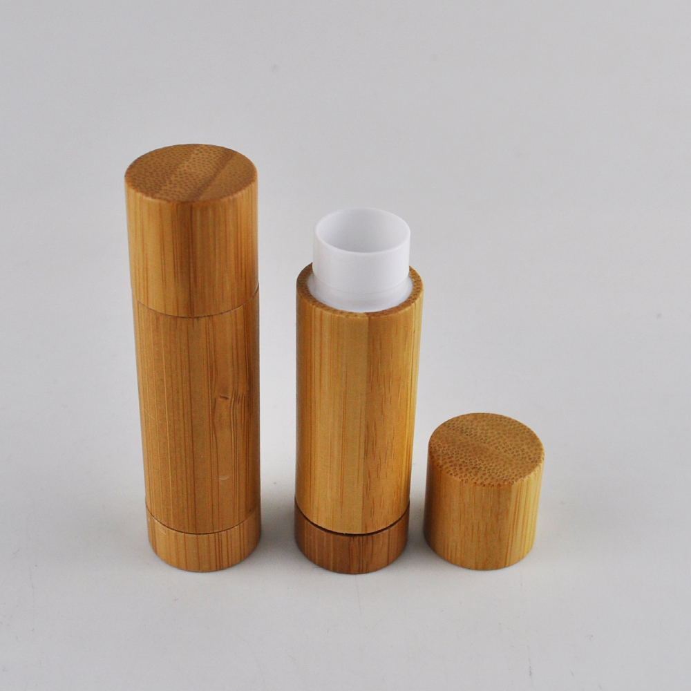 5g wood bamboo eco friendly  bamboo lipstick tube  lip balm containers