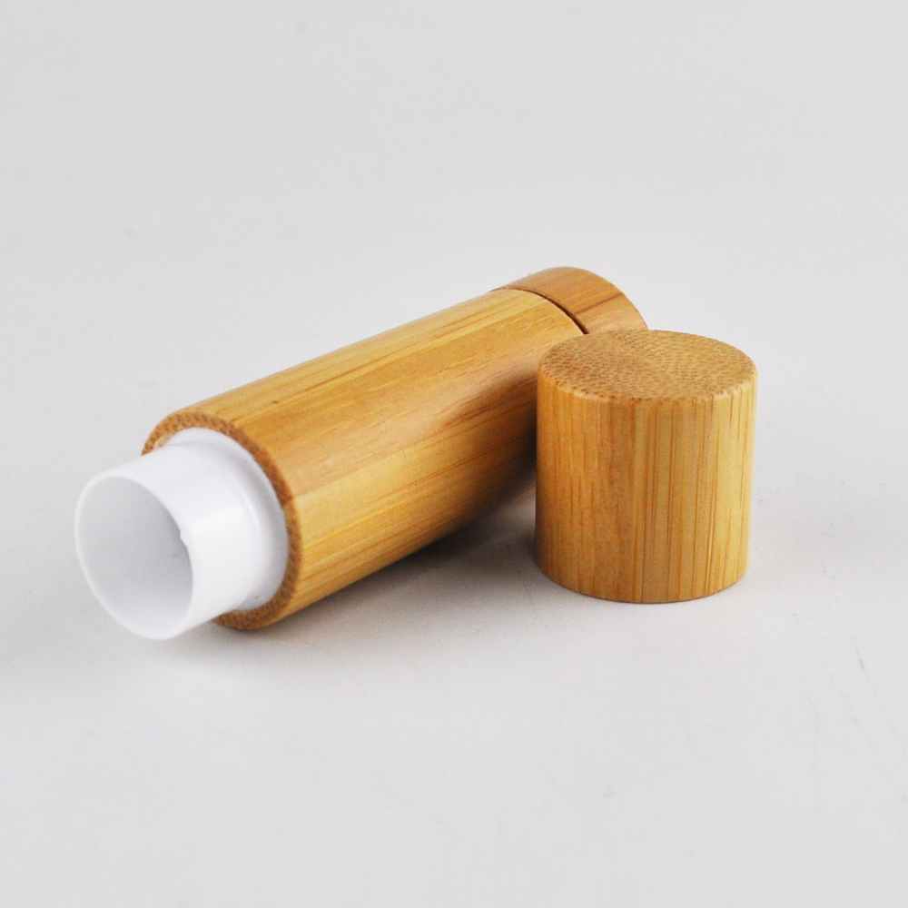 5g wood bamboo eco friendly bamboo lipstick tube lip balm containers