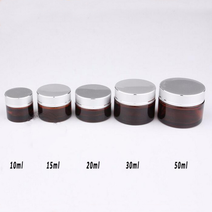 5g10g 15g 20g 30g 50g 100g Amber glass cosmetic cream jar custom glass jar round glass jar