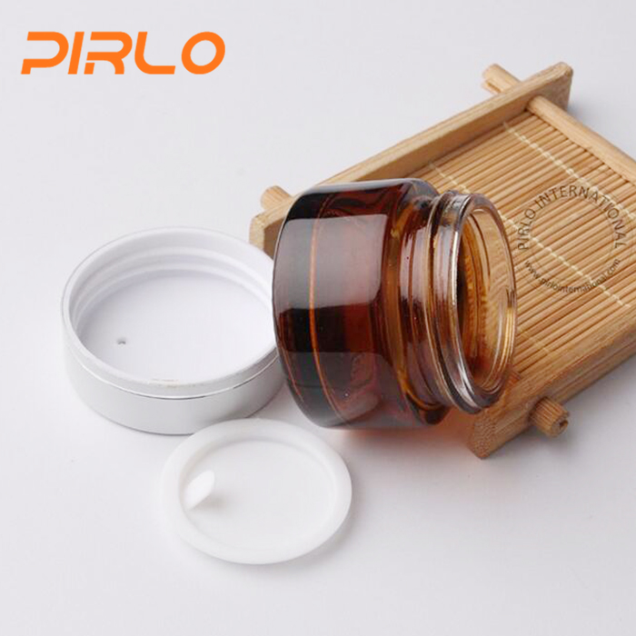 5g10g 15g 20g 30g 50g 100g Amber glass cosmetic cream jar custom glass jar round glass jar