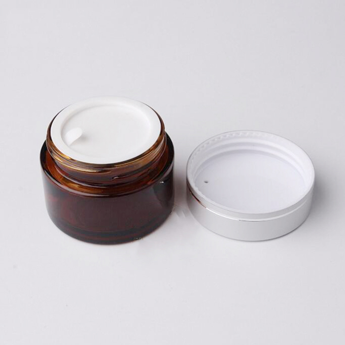 5g10g 15g 20g 30g 50g 100g Amber glass cosmetic cream jar custom glass jar round glass jar