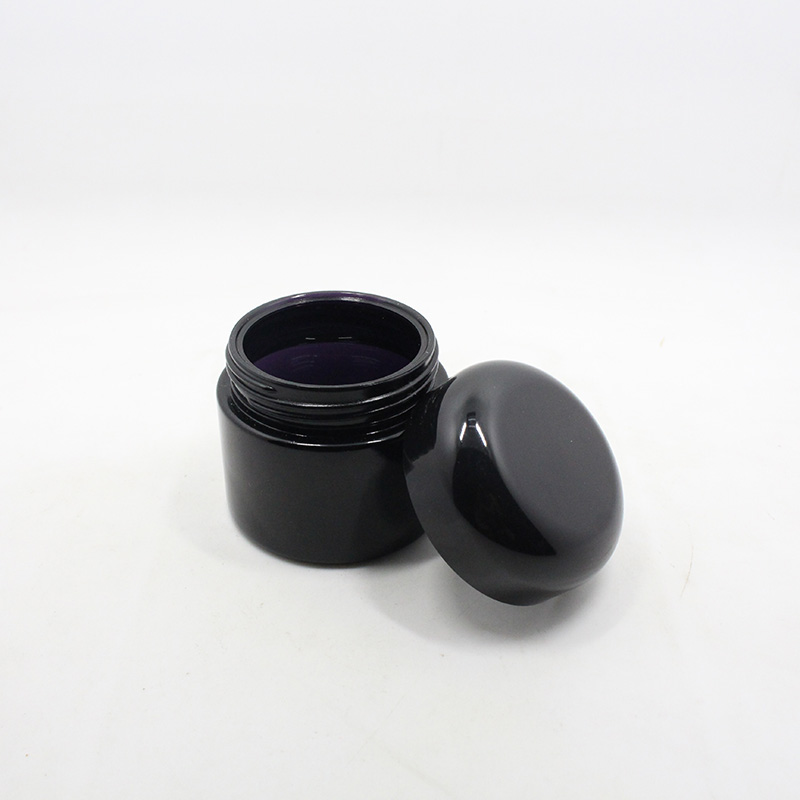 5g10g 30g cosmetic small glass jars black eye cream jar child resistant proof uv Concentrate glass CBD oil container