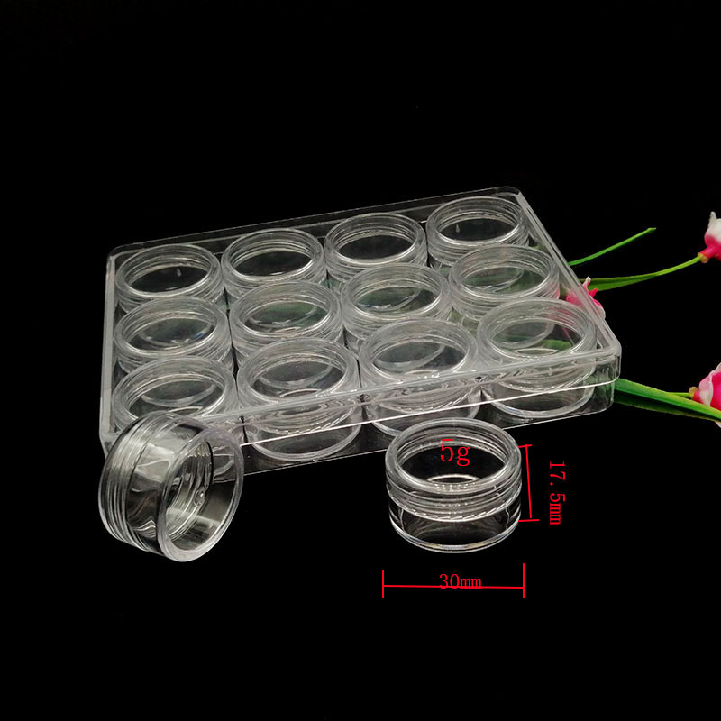 5gclear plastic transparent cream ointment jar cosmetic sample mask packaging container with transparent box