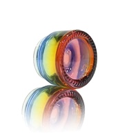 5gl rainbow glass jar with gold cap