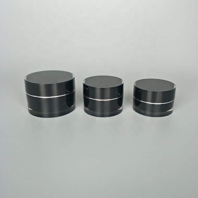 5grams 10grams 15grams 30g 50g high end quality black cosmetic jars luxury