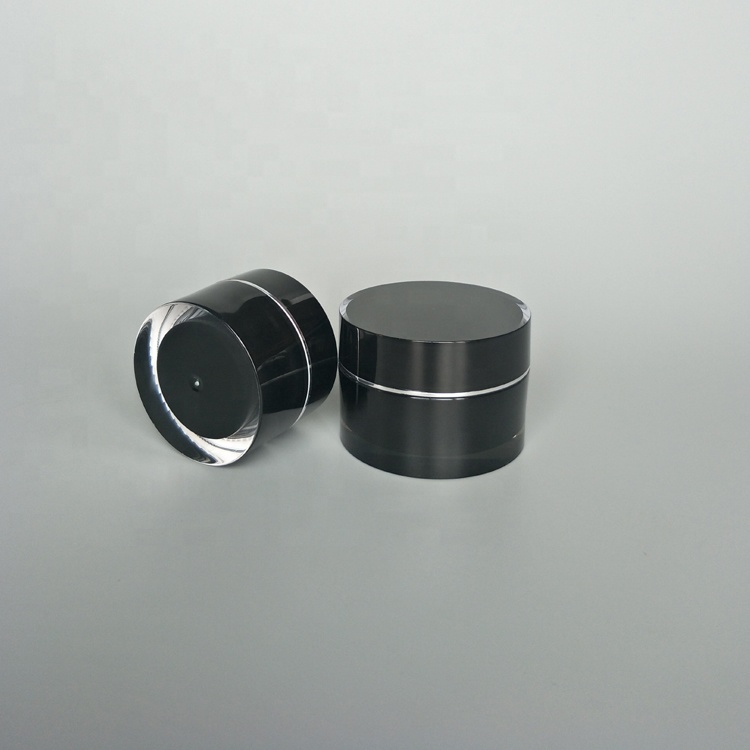 5grams 10grams 15grams 30g 50g high end quality black cosmetic jars luxury