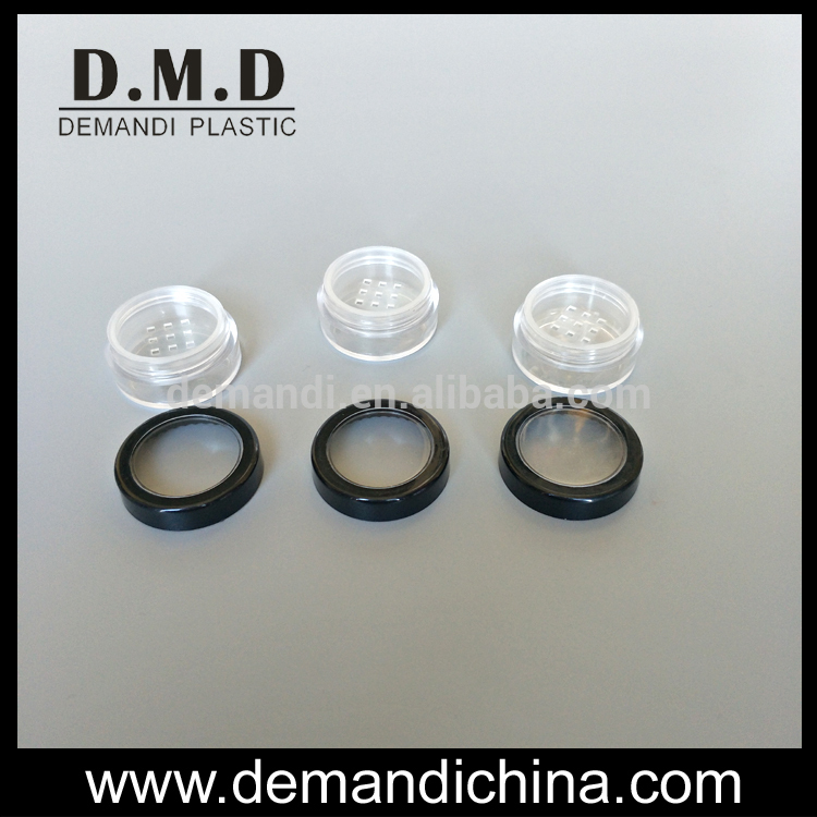 5grams 5 ml 10grams 10 ml loose powder sifter container with window top