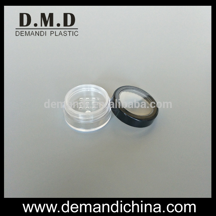5grams 5 ml 10grams 10 ml loose powder sifter container with window top