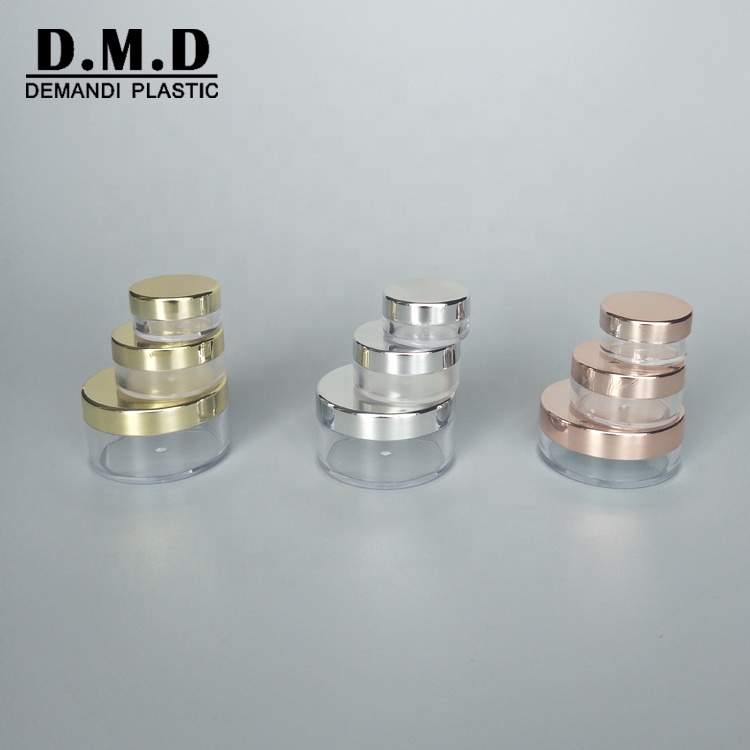 5grams 5ml 10grams 10ml 20grams 30grams silver empty clear transparent lip scrub container with rose golden lid cap cover