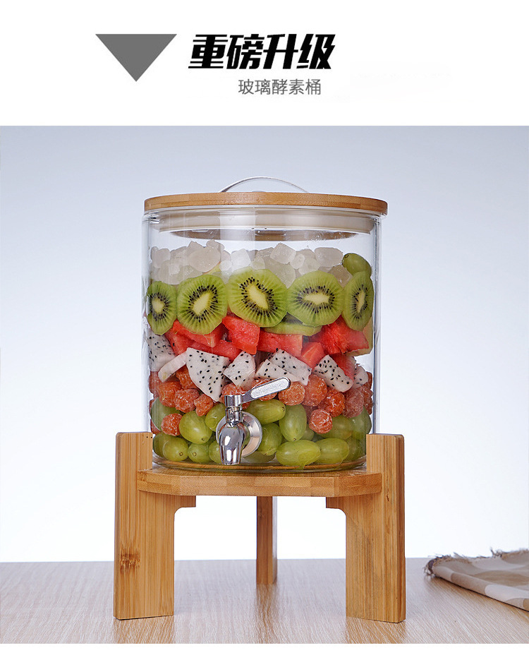 5l big high quality large glass canisters storage jar with tap