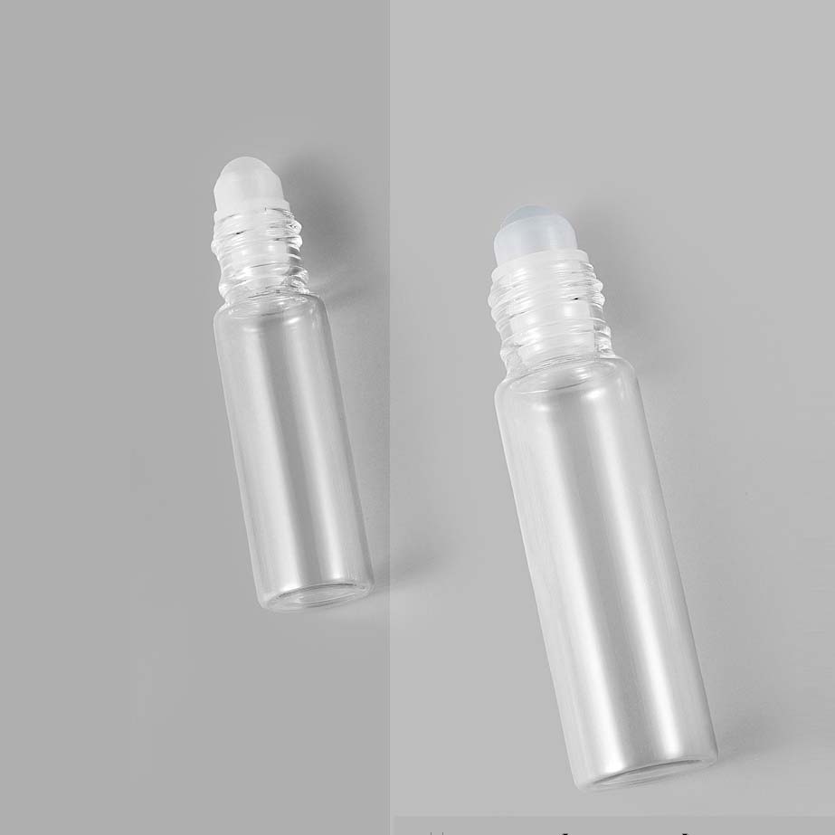 5ml /10 ml glass roll on bottle with white cap