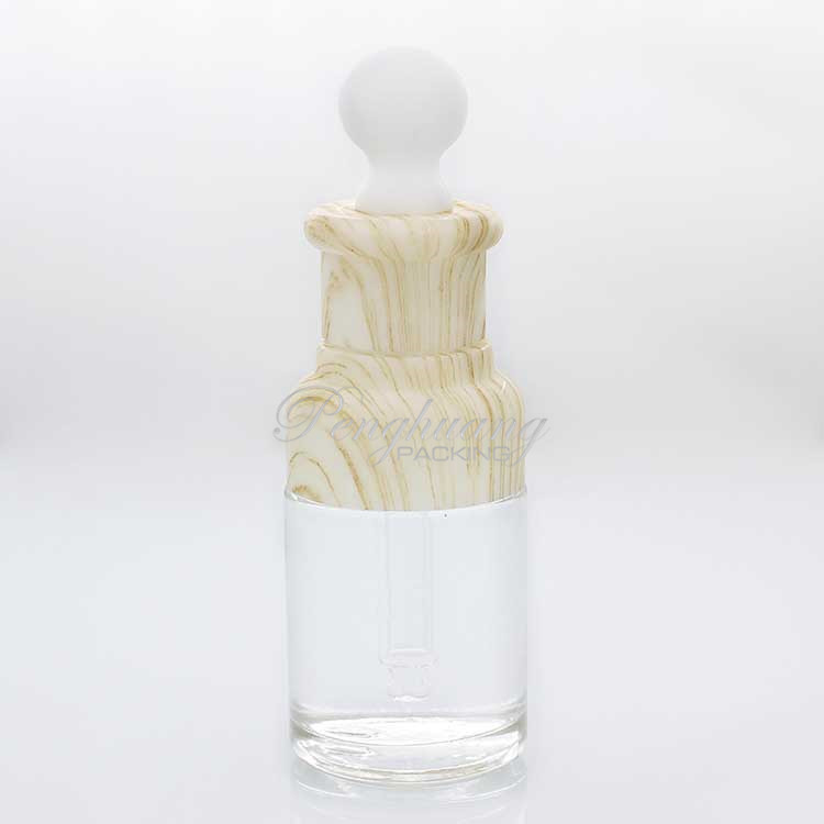 5ml~100ml Clear Essential Oil Glass Bamboo Dropper Bottle With Pipette Tube