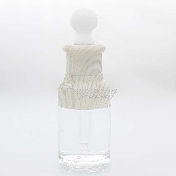5ml~100ml Clear Essential Oil Glass Bamboo Dropper Bottle With Pipette Tube