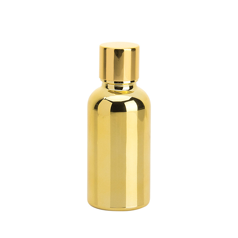5ml 100ml Gold Plated Glass Essential Oil Bottle Perfume Bottle with Screw Cap