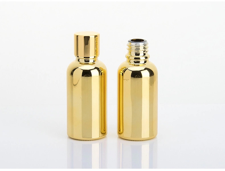 5ml 100ml Gold Plated Glass Essential Oil Bottle Perfume Bottle with Screw Cap