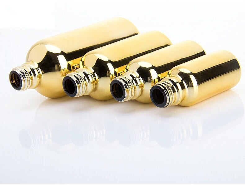 5ml 100ml Gold Plated Glass Essential Oil Bottle Perfume Bottle with Screw Cap