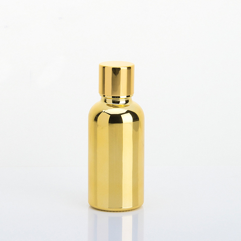 5ml 100ml Gold Plated Glass Essential Oil Bottle Perfume Bottle with Screw Cap