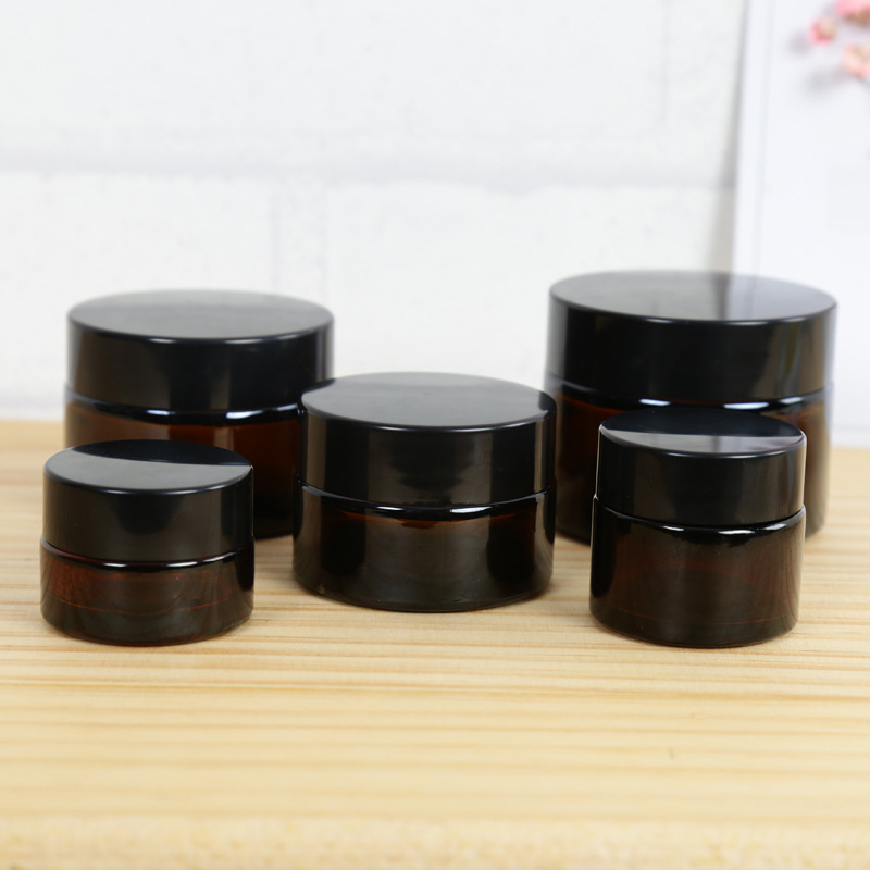 5ml-100ml Luxury Amber Cosmetic Cream Container Glass Eye Cream Jar