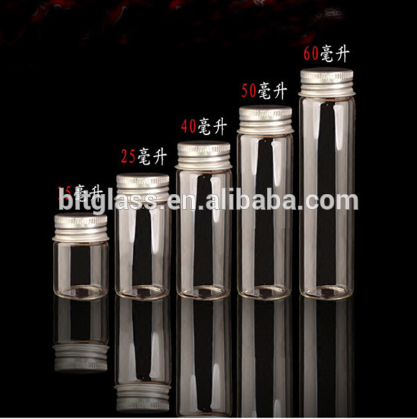 5ml ~100ml glass test tube bottle with screw cap and seal for wishing laboratory
