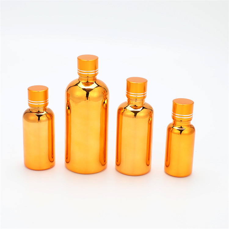 5ml-100ml golden essential oil glass bottle, lotion dropper bottle