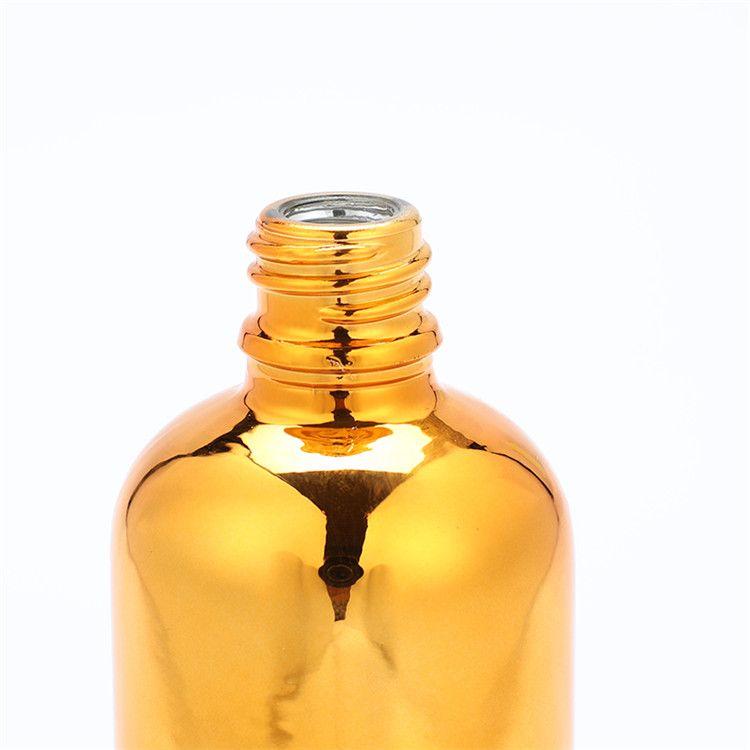 5ml-100ml golden essential oil glass bottle, lotion dropper bottle