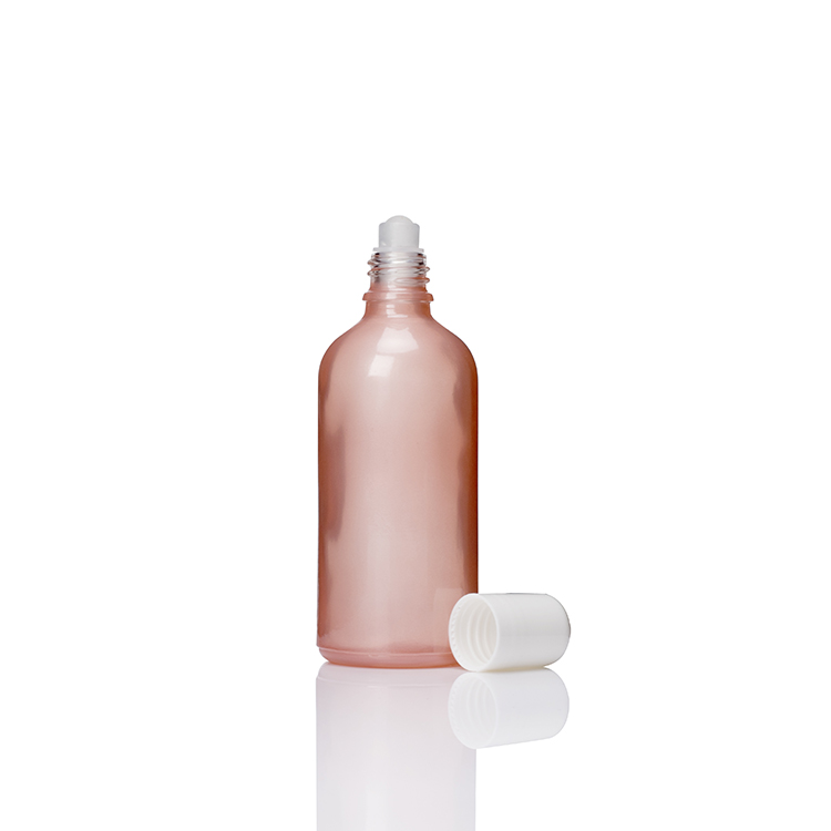 5ml 10ml 15m 20ml 30ml 50ml 100ml special color round essential oil bottle for liquor with glass roller and white plastic cap