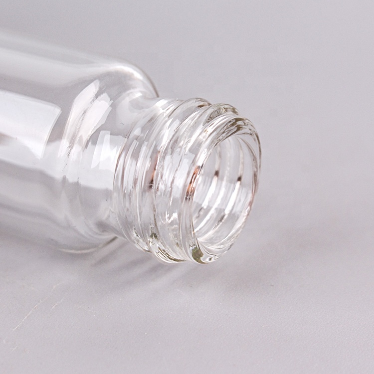 5ml 10ml 15ml 20ml 25ml clear tube vial glass storage bottle with black screw cap