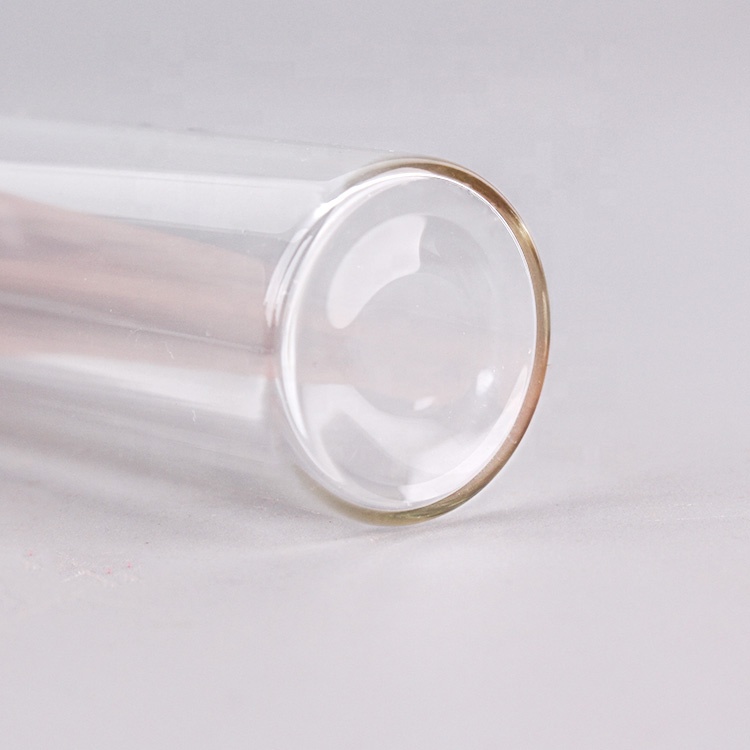 5ml 10ml 15ml 20ml 25ml clear tube vial glass storage bottle with black screw cap