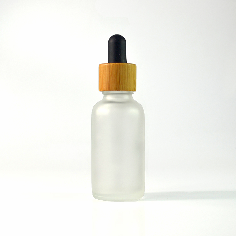 5ml 10ml 15ml 20ml 30 ml 50ml 60ml 100ml essential oil frosted clear amber green blue glass dropper bottle with bamboom cap