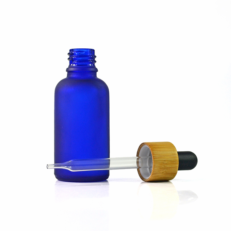5ml 10ml 15ml 20ml 30 ml 50ml 60ml 100ml essential oil frosted clear amber green blue glass dropper bottle with bamboom cap