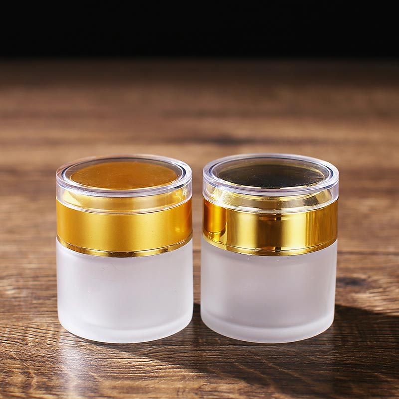 5ml 10ml 15ml 20ml 30ml 100ml transparent round screw top cosmetic container sample testing glass bottle empty makeup cream jar