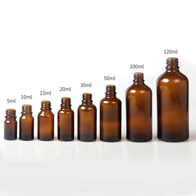 5ml 10ml 15ml 20ml 30ml 50ml 100ml 120ml Amber Empty Glass Dropper Essential Oil Bottle