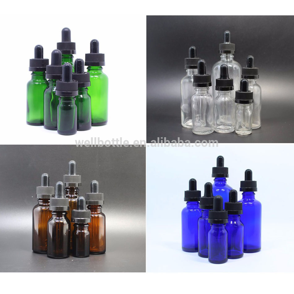5ml 10ml 15ml 20ml 30ml 50ml 100ml 30 ml glass dropper bottles for e liquid essential oil e cig vape oil olive oil Round-8888Z