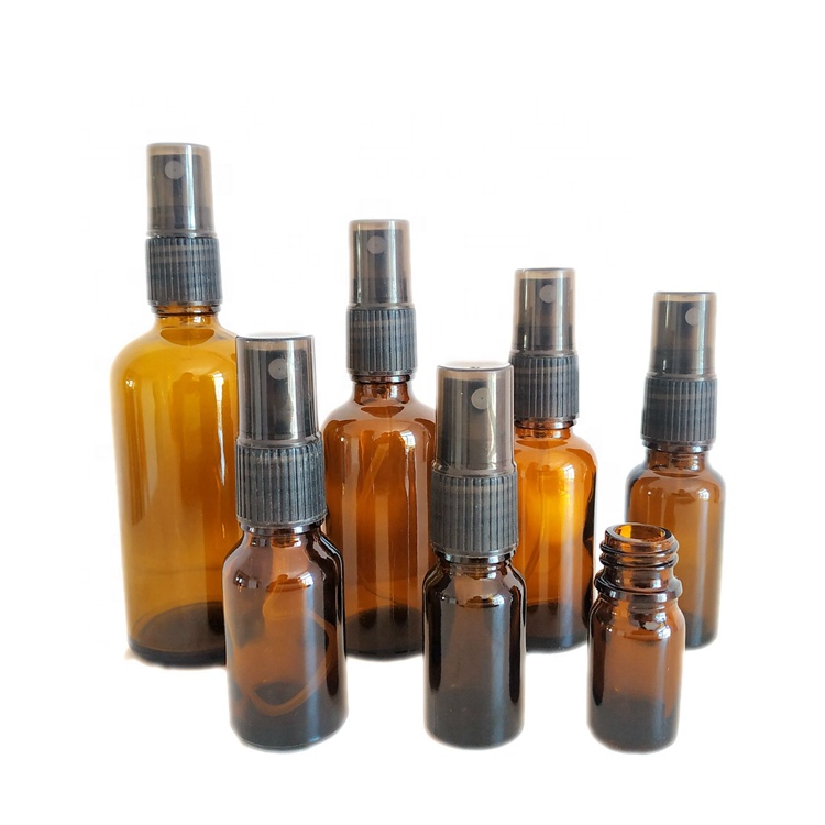 5ml 10ml 15ml 20ml 30ml 50ml 100ml Amber Blue Clear Frost Black Glass Dropper Bottle For Essential Oil Customized Bottle CRC Cap