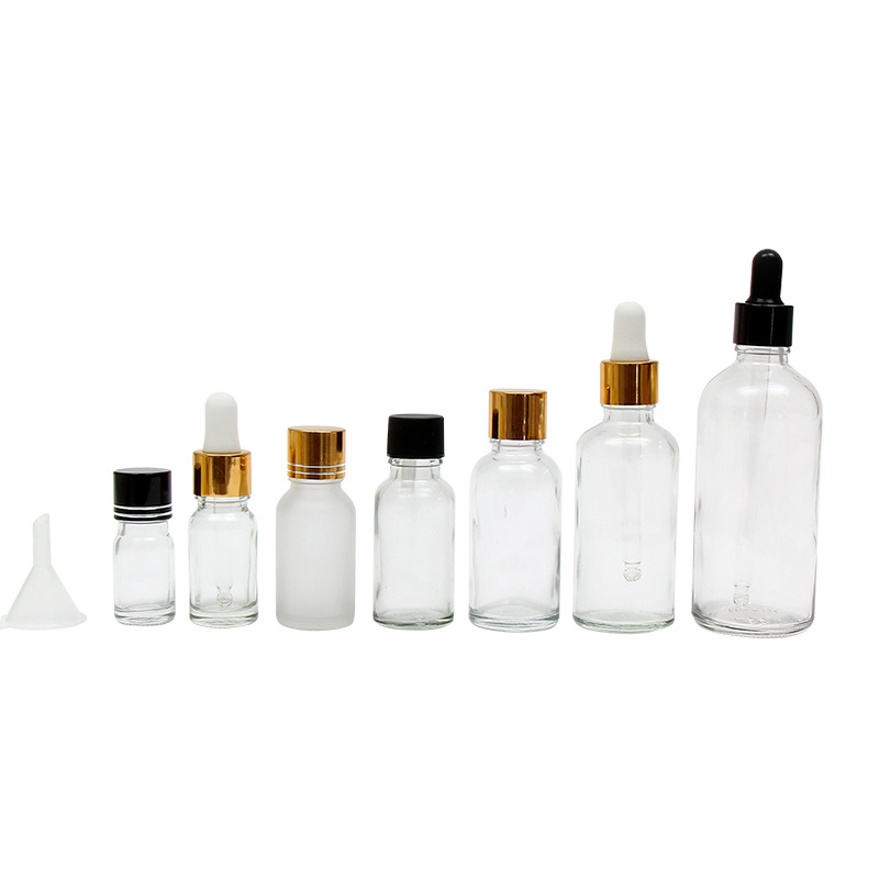 5ml 10ml 15ml 20ml 30ml 50ml 100ml Amber Clear Green Blue Glass Euro Round Dropper Bottle Essential Oil Bottle