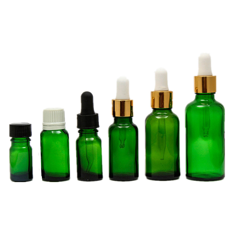 5ml 10ml 15ml 20ml 30ml 50ml 100ml Amber Clear Green Blue Glass Euro Round Dropper Bottle Essential Oil Bottle