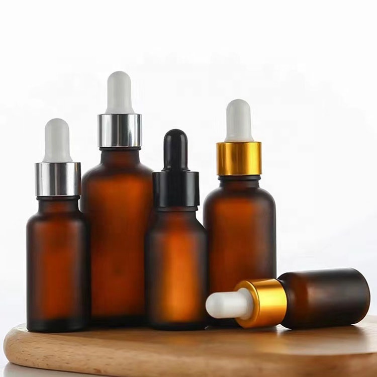 5ml 10ml 15ml 20ml 30ml 50ml 100ml Amber Frosted Glass Dropper Essential Oil Bottle