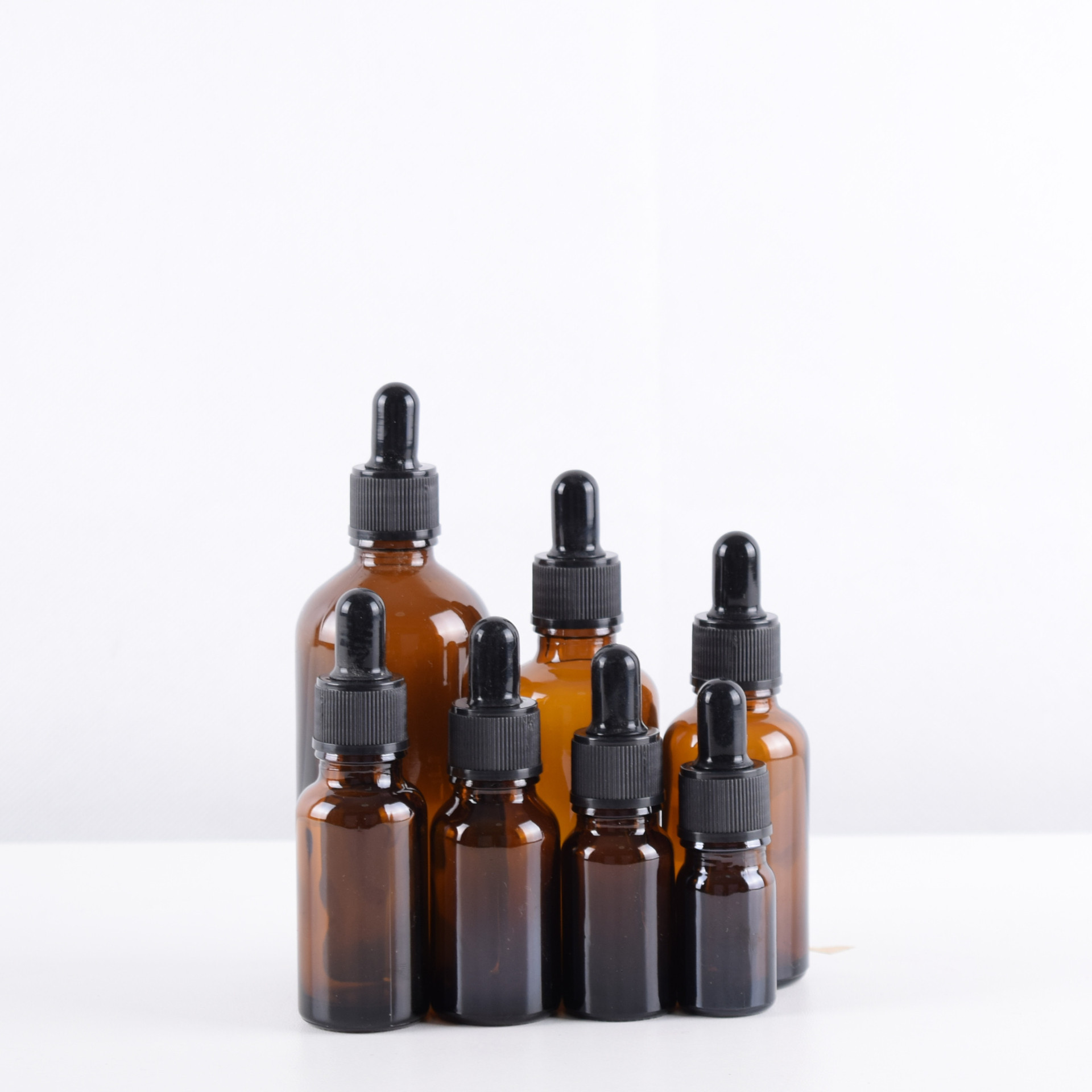 5ml 10ml 15ml 20ml 30ml 50ml 100ml Amber Glass Bottle Dropper Bottle Empty Glass Essential Oil Bottle With Glass Pipette Dropper